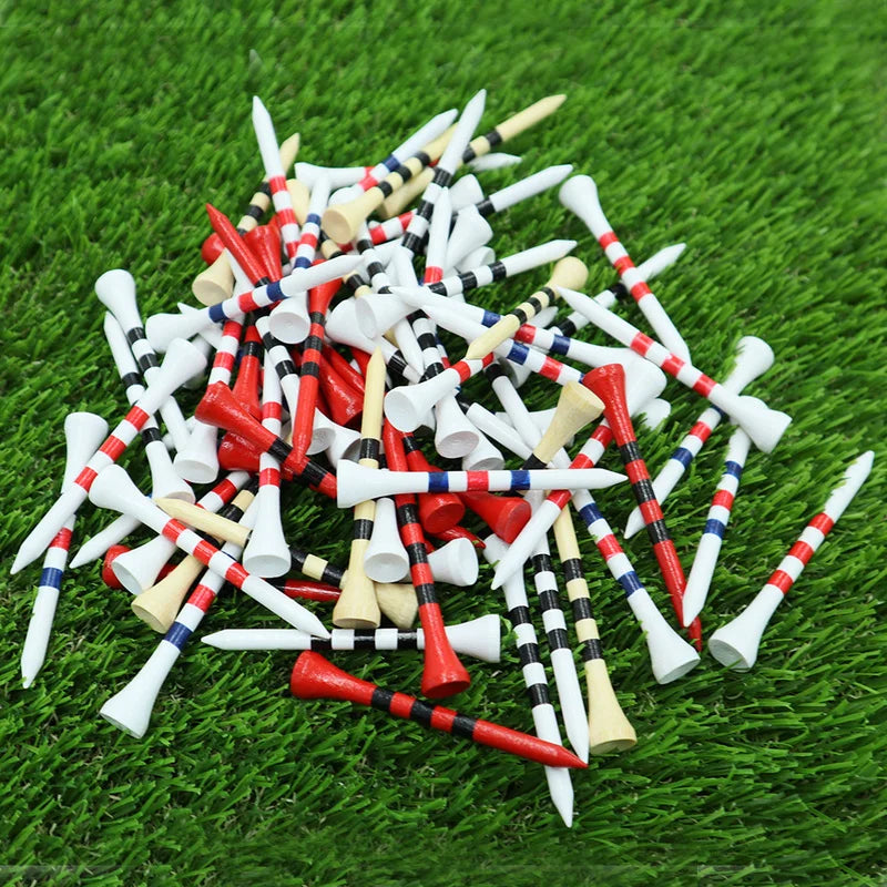 30 Pcs Professional Bamboo Golf Tees 2-3/4'' 3-1/4" Available Biodegradable More Durable Stable Wood Tee Dropshipping