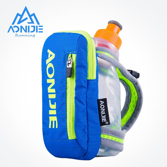 Running/Walking Hand-held Water Bottle Holder Wrist Storage Bag Hydration Pack Hydra Fuel Flask Marathon Race